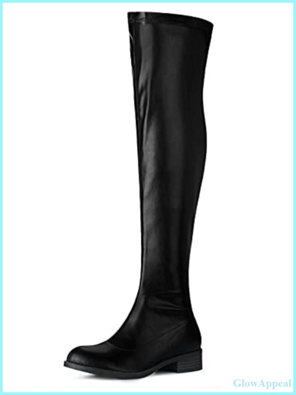 Women's Faux Leather Over the Knee Block Heel Boots